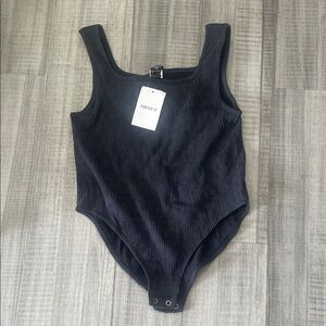 Forever 21 Charcoal Ribbed Kids Bodysuit